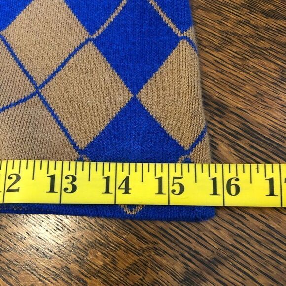 NWT Urban Outfitters Charlie Blue and Gold Argyle Racerback Mini Dress - Picture 13 of 14